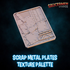 Scrap Metal Plates Dry Brush