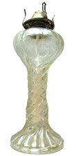 art nouveau glass Oil Lamp