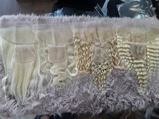 RUSSIAN BLONDE 613# LACE FRONTAL 13X4 CLOSURE 4X4 FREE PARTING ALL TEXTURES 12A 