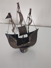 metal hand wrought pirate ship