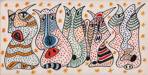 Abstract surrealist faces - abstract,