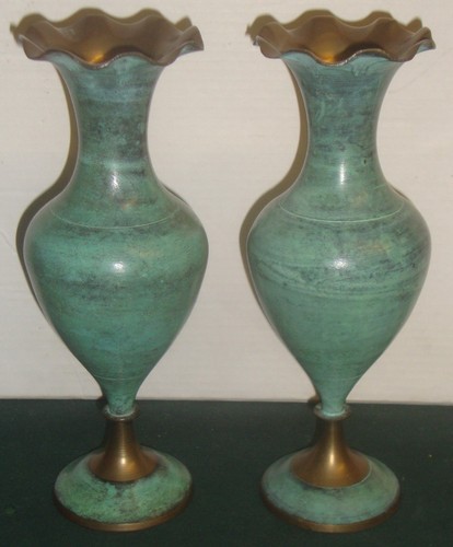 Pair vintage brass - x,