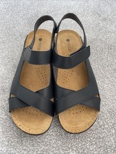 Pavers Black Sandals Size 6 (39) New