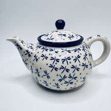 Ceramika Artystyczna Mid Century Polish Pottery Teapot Retro Vitntage Hand Paint