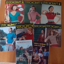 9 Stitchcraft Magazines 1940s & 1950s WWII inc 2 Children's booklets