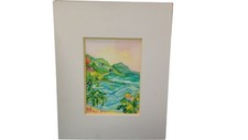Danielle Du Boulay Original Watercolor Painting Vibrant Colours Tropical Scenery