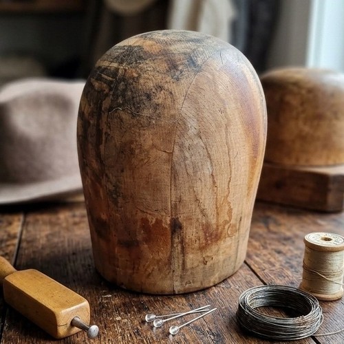 Antique wooden millinery - antique,