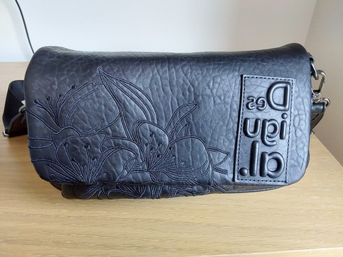 Desigual black faux leather - black, faux-leather