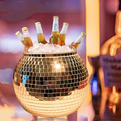 Mirrored ice bucket barrel - mirrored,
