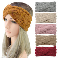 Chunky Twisted  Knitted Head Warmer Headband Stretch Woolly Crochet Hairband UK