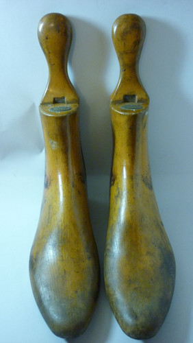 Antique vintage wooden boot - antique,