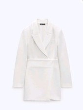 Zara Woman WHITE BLAZER DRESS