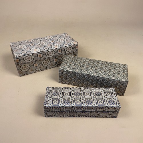 Oriental fabric storage boxes - oriental,