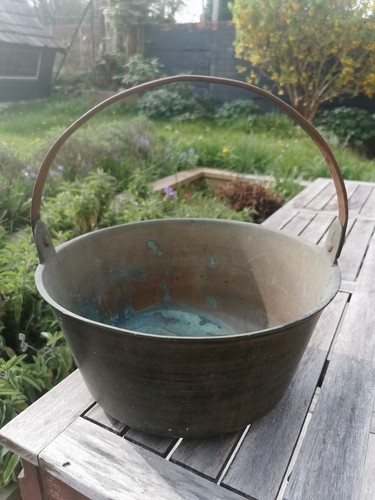 Large vintage brass jam - vintage,