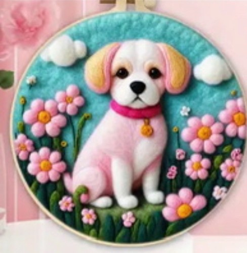 Needle felted picture kit - felted,