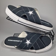 Converse Sliders Womens Size 7 Black One Star Comfort Sandals Slippers 