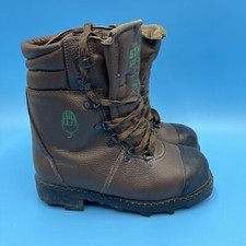 Stihl Standard Elten Men's Brown Leather Chainsaw Boots Lace-up - UK 6 / EU 39