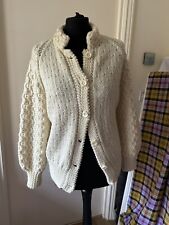 HAND KNITTED WOOL AARON CARDIGAN Fits sz S-M Knits From Scotland