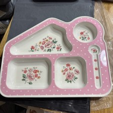 -973 CATH KIDSTON BABY/TODDLER   MELAMINE DIVIDED GROVE BUNCH PINK  PLATE/TRAY