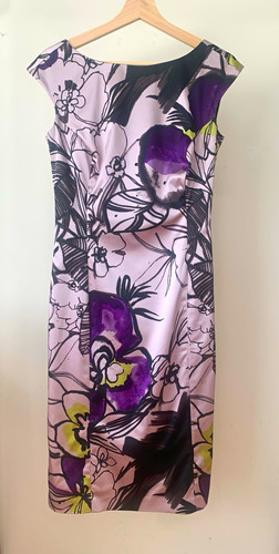 Coast pink purple floral satin - floral,