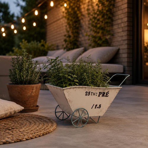Vintage market cart planter - market,