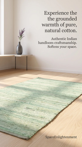 Cotton rug aqua - cotton,