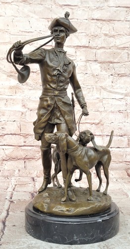 Bronze hunter and hounds - and,