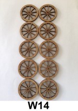 10 X OLD CART WHEELS 100MM