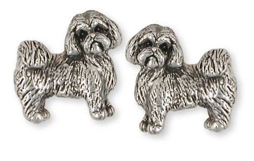 Shih tzu cufflinks handmade - shih,