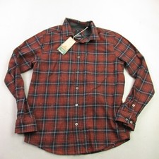 Prana Shirt Mens Small Long Sleeve Button Front Lightweight Casual Plaid