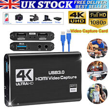 4K HDMI to USB Capture Card Video Capture Card Device 1080P HD Video Recorder UK
