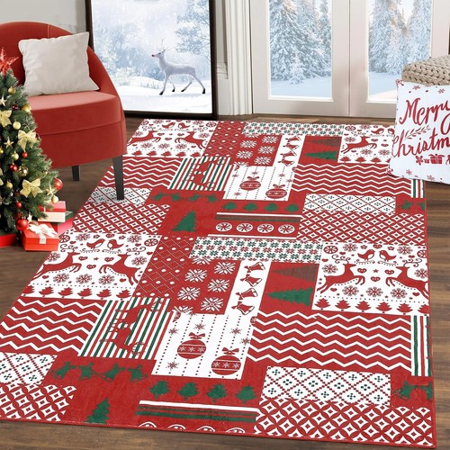 Washable christmas area rug - christmas,