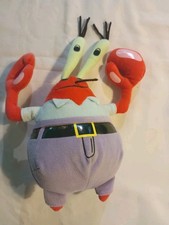8" Mr Eugene H Krabs SpongeBob Squarepants Crab Soft Plush Ty Toy Stuffed Animal