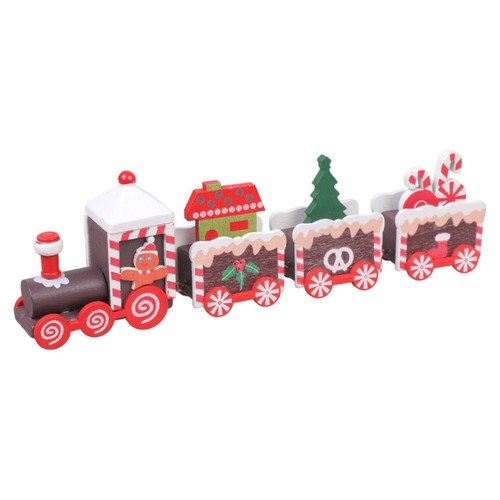 Seasonal wooden train - wooden,