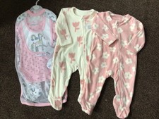 Bundle of baby girls clothes Layette set fleece baby grows size 6-9 months