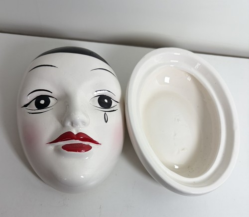 Vtg porcelain pierrot clown - vtg,