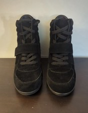 ASH LIMITED Bowie Wedge Suede Hi Top Sneakers BLACK Size 41 - US WMNS 9.5-10