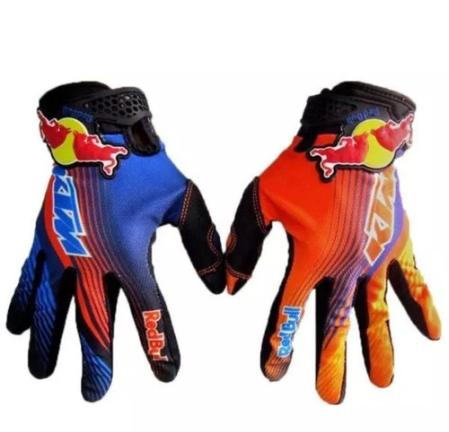 Grey red bull - red, gloves