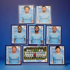 8 Merlin 2018 Premier League Unpeeled Stickers MANCHESTER CITY Topps 