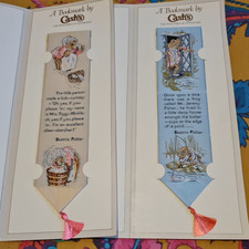 2 Cash's Coventry silk bookmark Beatrix Potter Mr Jeremy Fisher Mrs.Tiggy Winkle
