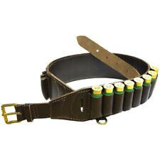 Bisley 12 Gauge Deluxe Leather Cartridge Belt 24 Cartridges with Brass Fittings