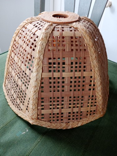 Wicker rattan lampshade - rattan,