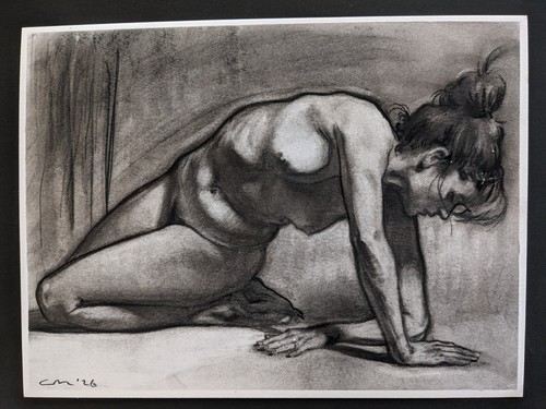 Charcoa firgure - (nude, life)
