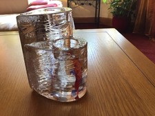 Kosta Boda Pair Of Hurricanes Sweetheart Tea Votive Candle Holders