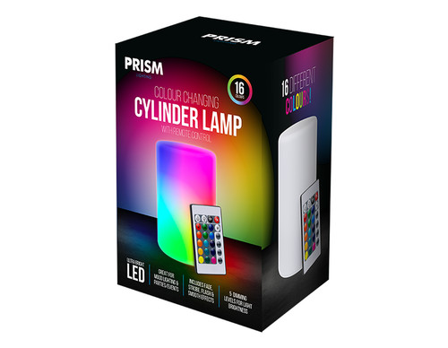 Colour changing cylinder lamp - colour,