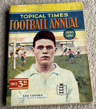 1930-1931 The Topical Times Football Annual, Sam Crooks of Derby County FC cover