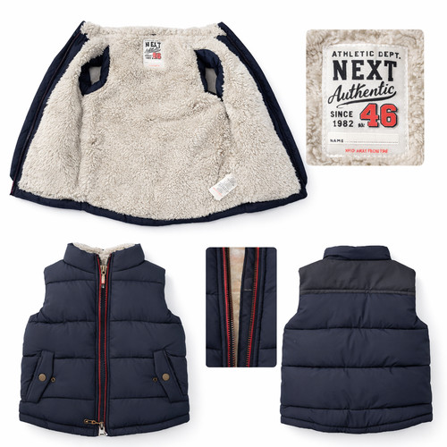 Next boys navy padded gilet - boys,