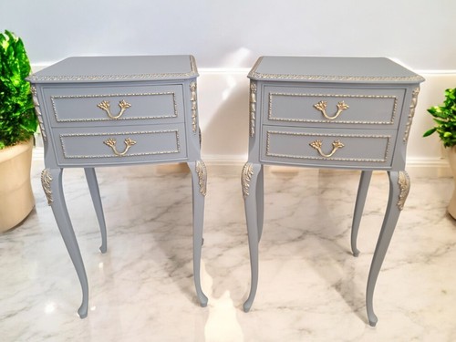Vintage pair bedside - pair, cabinets