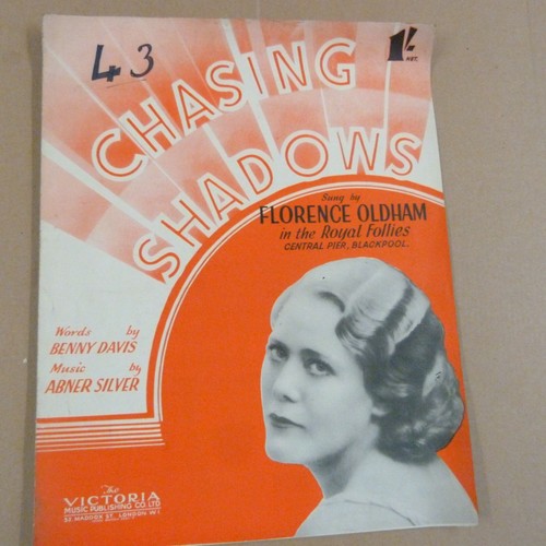 Song sheet chasing shadows - chasing,