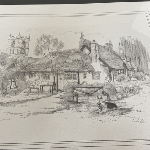 Vintage pencil drawing the - pencil,